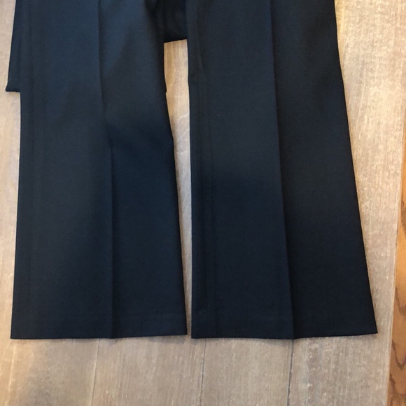 BCBG Leather Waistband Black Dress Trousers - Picture 8 of 9